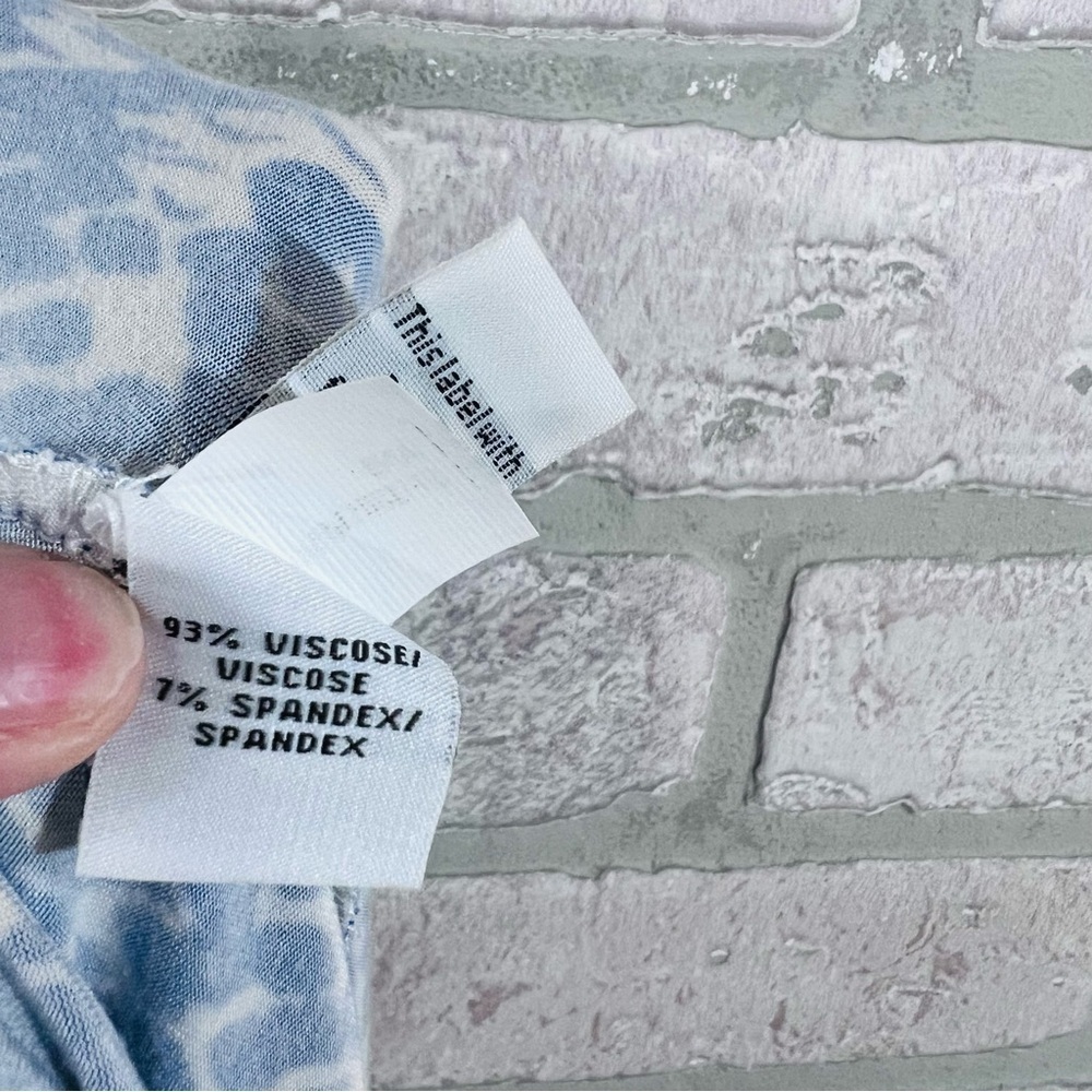 Diane Von Furstenberg Ani Blue and White Print Strapless Jumpsuit Size S - Picture 13 of 14